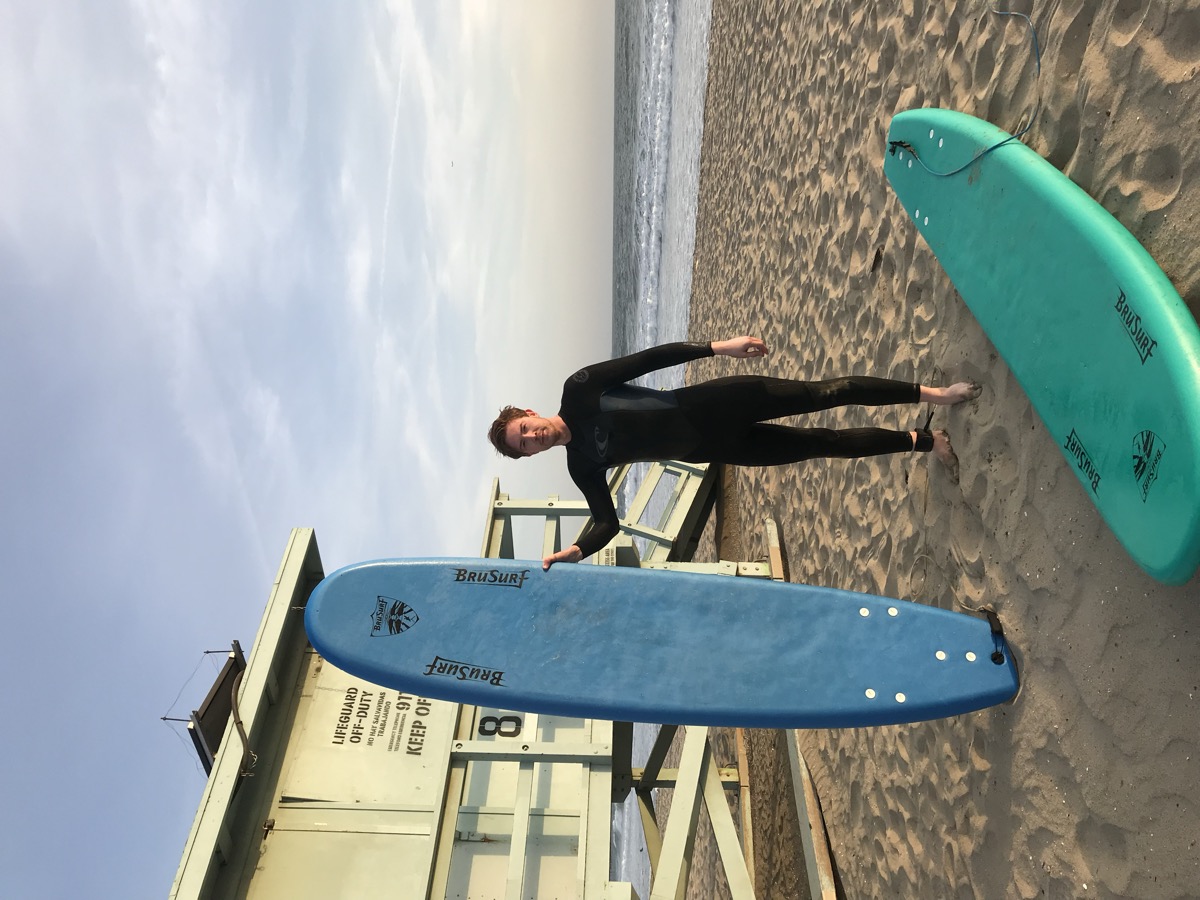Surfing in California